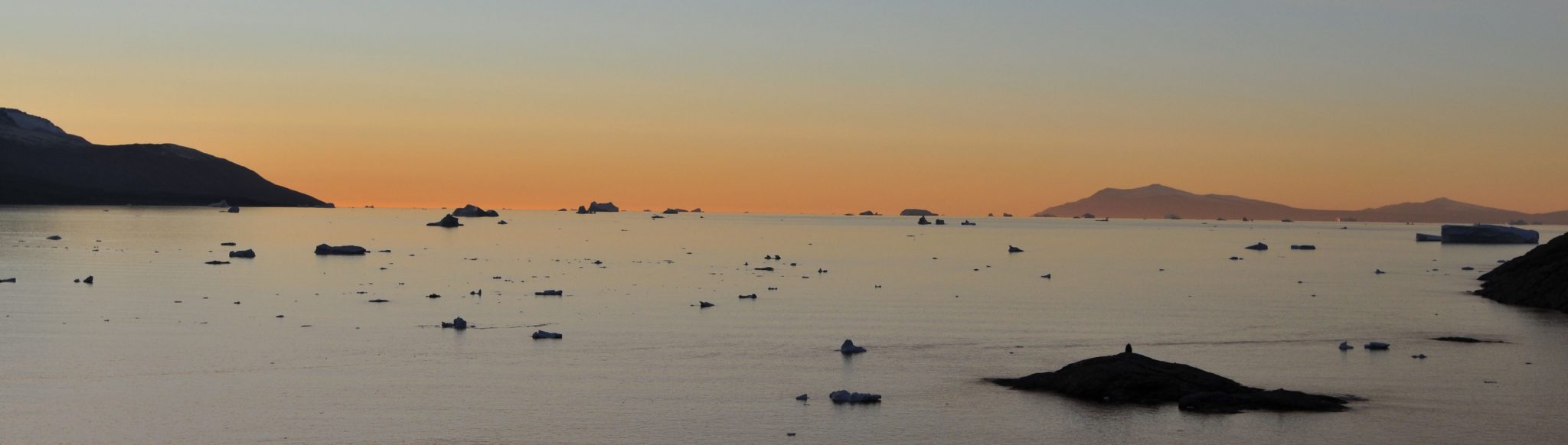 "Icebergs in Uummannaq Bay, West Greenland."